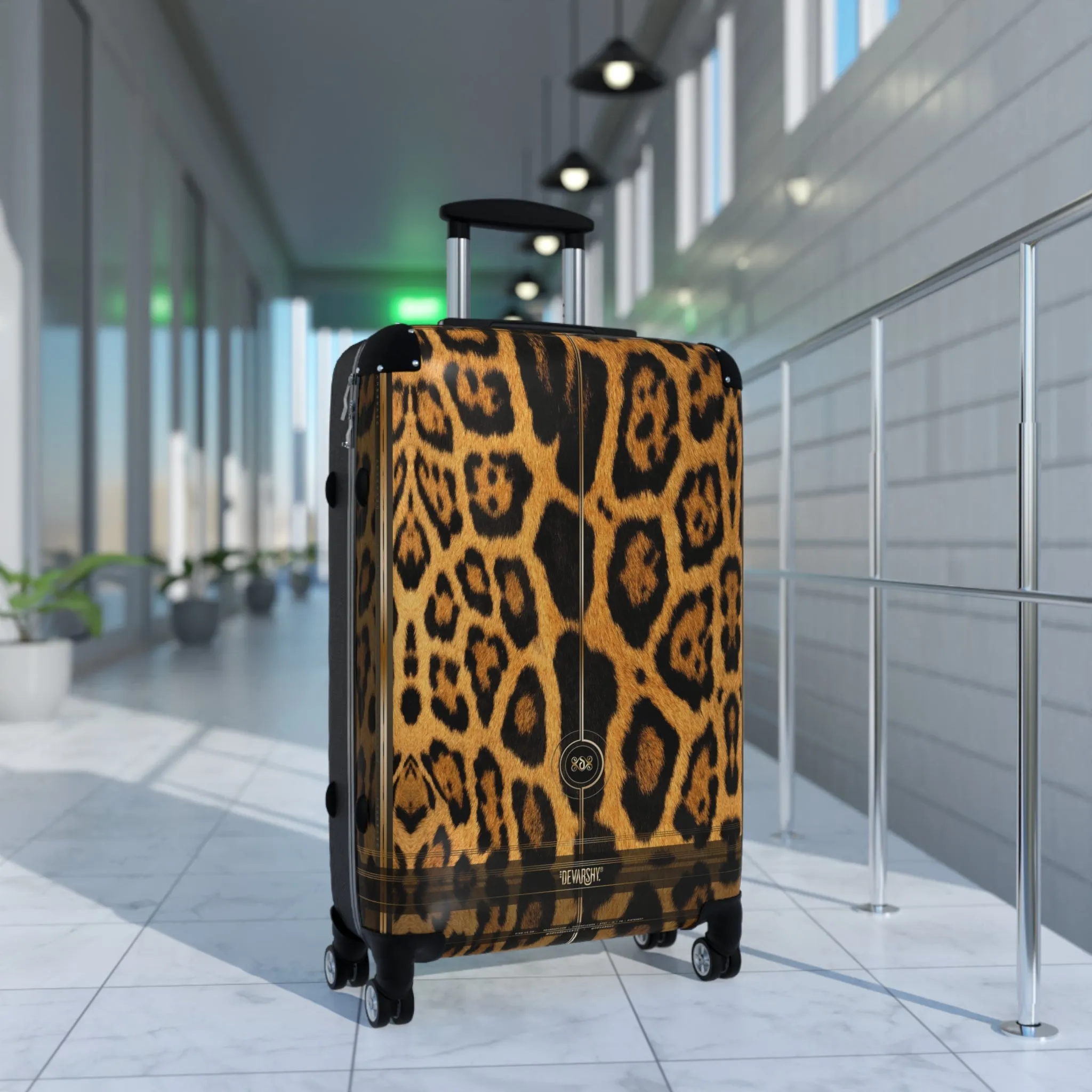 Animal Print Suitcase 3 Sizes Carry-on Suitcase Leopard Print Luggage Hard Shell Suitcase with Wheels | D20165