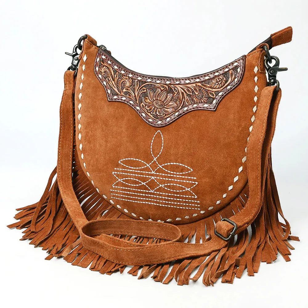 Timeless Trail Suede Leather Crossbody Purse